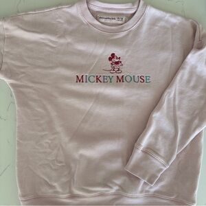 Abercrombie Kids Light Pink Mickey Mouse Sweatshirt